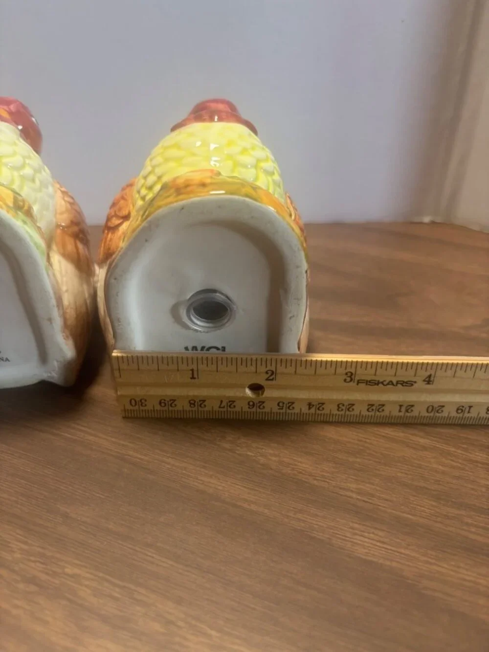 WCL Thanksgiving Turkey Salt & Pepper Shakers Ceramic Seasonal Decor VTG 90s